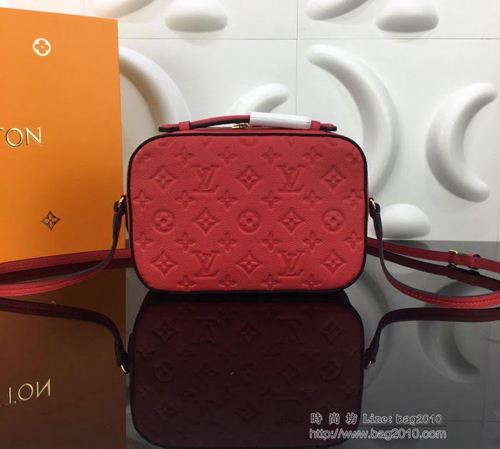 路易威登LV女包 頂級原單 Saintonge 手袋 Monogram Empreinte壓紋皮革 趣味抽穗 金色金屬件 肩背斜挎包  ydh2651